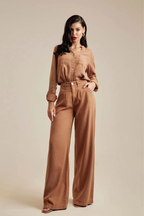 [PAGUE 1 LEVE 2] Calça Modeladora Pantalona 100% Linho Premium