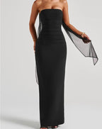 Vestido Longo Mandi Tomara que Caia com Colarinho