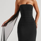 Vestido Longo Mandi Tomara que Caia com Colarinho