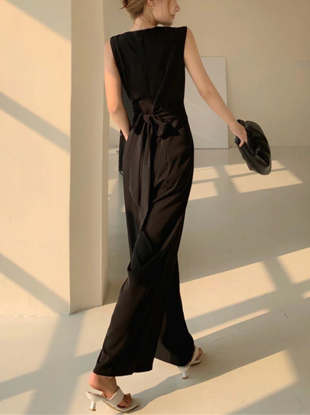 Macacão Polinésia com Amarração e Bolsos Laterais