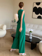 Macacão Polinésia com Amarração e Bolsos Laterais