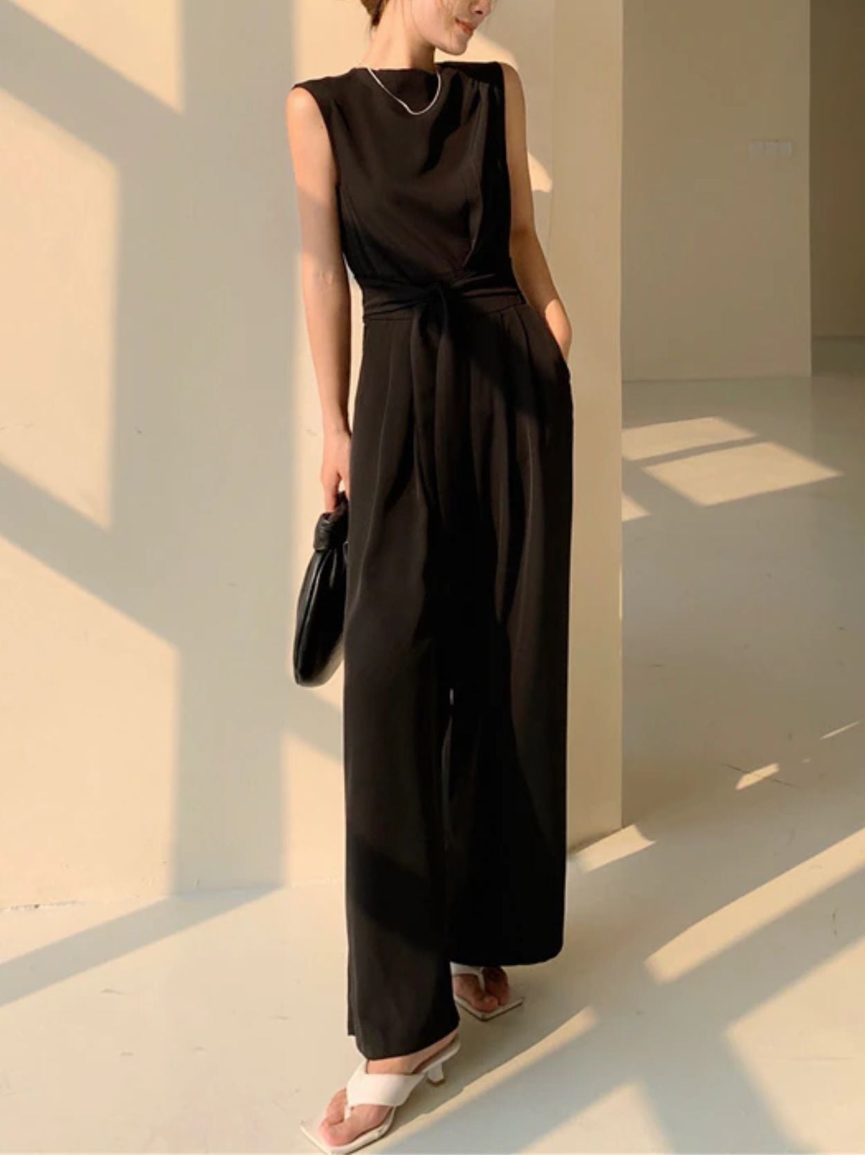 Macacão Polinésia com Amarração e Bolsos Laterais