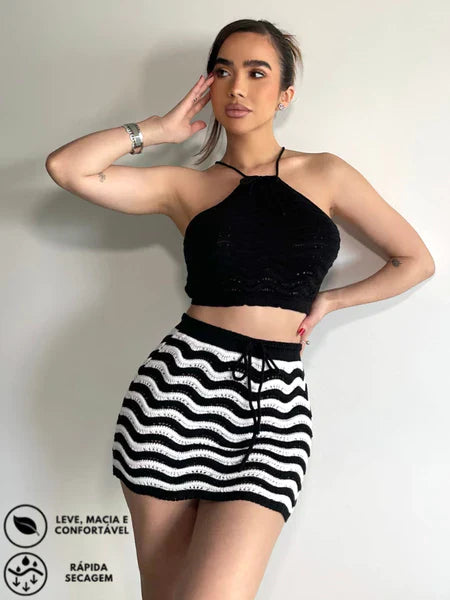 Conjunto Tricô Praia Premium