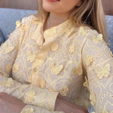 Camisa Butterfly Gola Padre e Mangas Longas