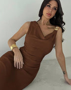 Vestido Midi Sophia Estilo Regata