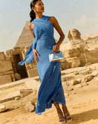 Vestido Midi Campeche com Transpasse Frontal