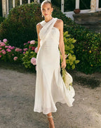 Vestido Midi Campeche com Transpasse Frontal