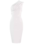 Vestido Midi Nashville de Um Ombro Só