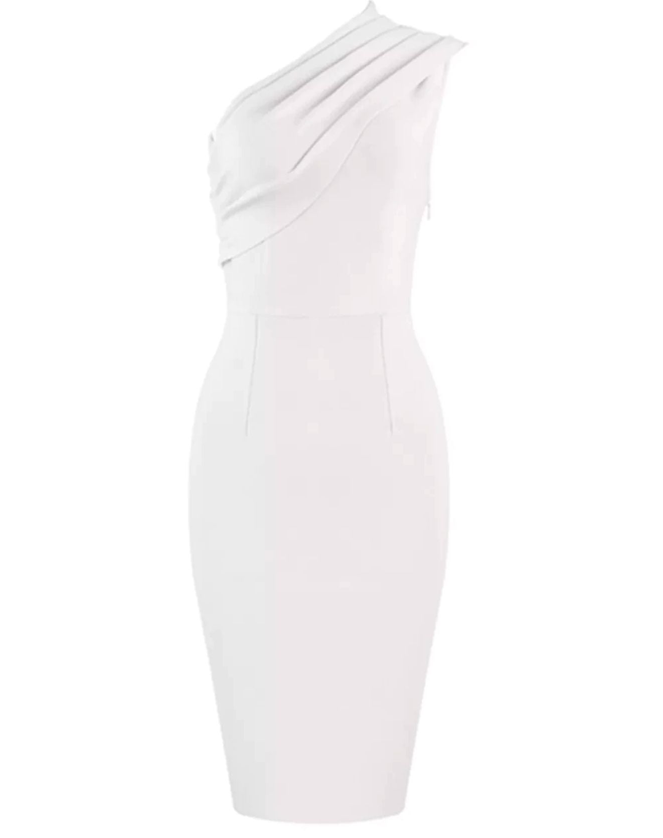 Vestido Midi Nashville de Um Ombro Só