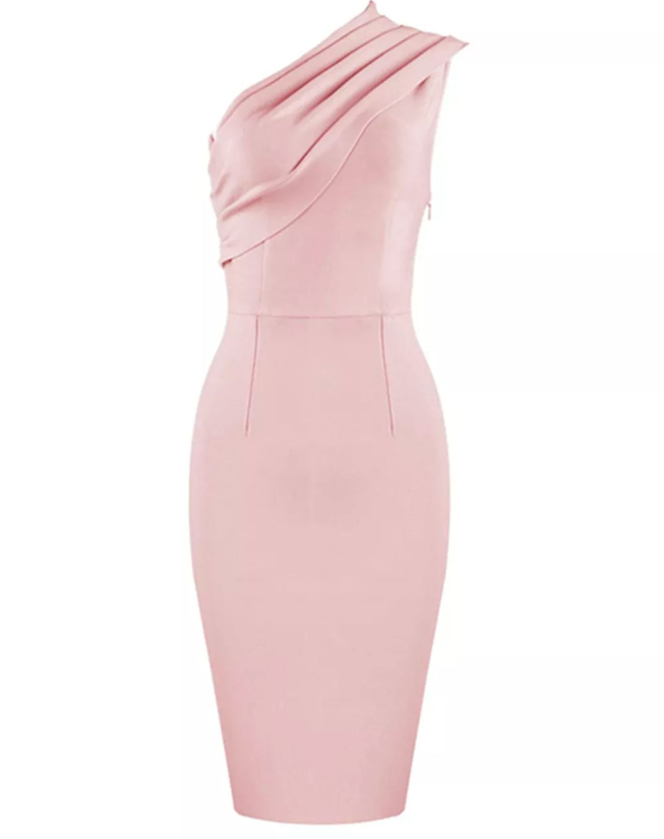 Vestido Midi Nashville de Um Ombro Só